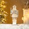 Set of 2 12.5"H Lighted Acrylic Crystal Nutcracker Figurine Waterglobe